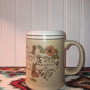 Hawaii Themed Ceramic Mug - Tan